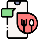food and restaurant,shipping and delivery,electronics,technology,smartphone,app,touch screen,mobile phone,cellphone,cutlery,food app